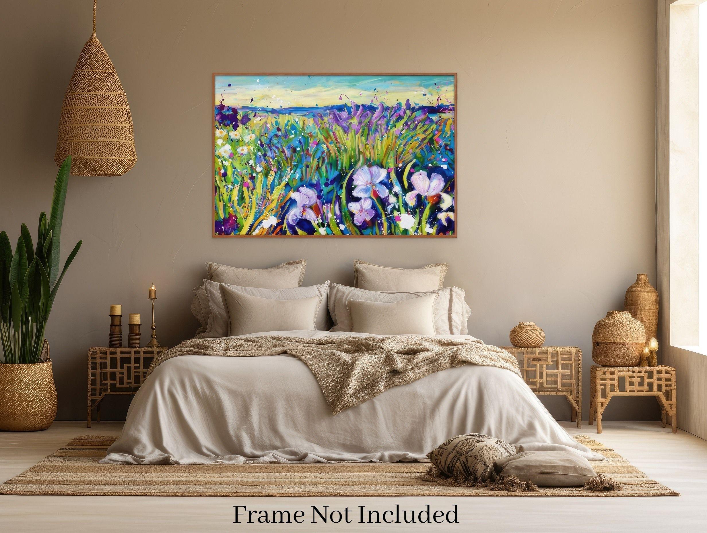 Lavender Fields, Painting, Oil on Canvas For Sale 3