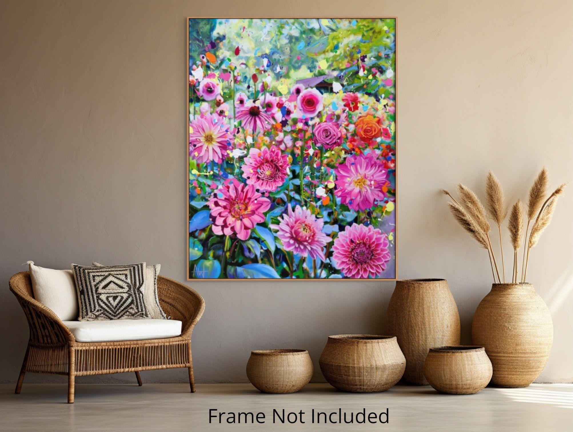 Rosa Parade, Gemälde, Öl auf Leinwand im Angebot 1