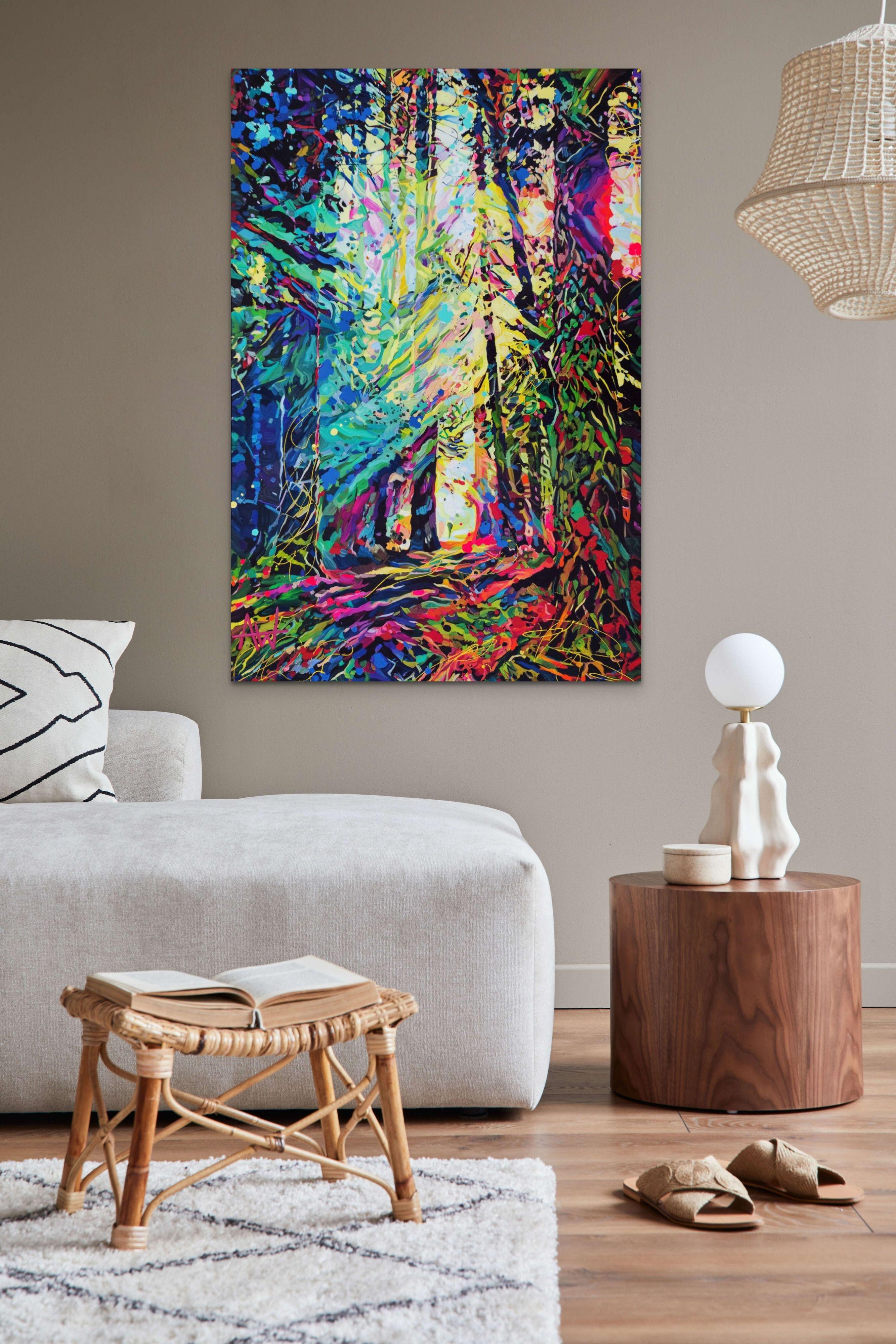 Schimmerndes Licht, Gemälde, Öl auf Leinwand – Painting von Angie Wright