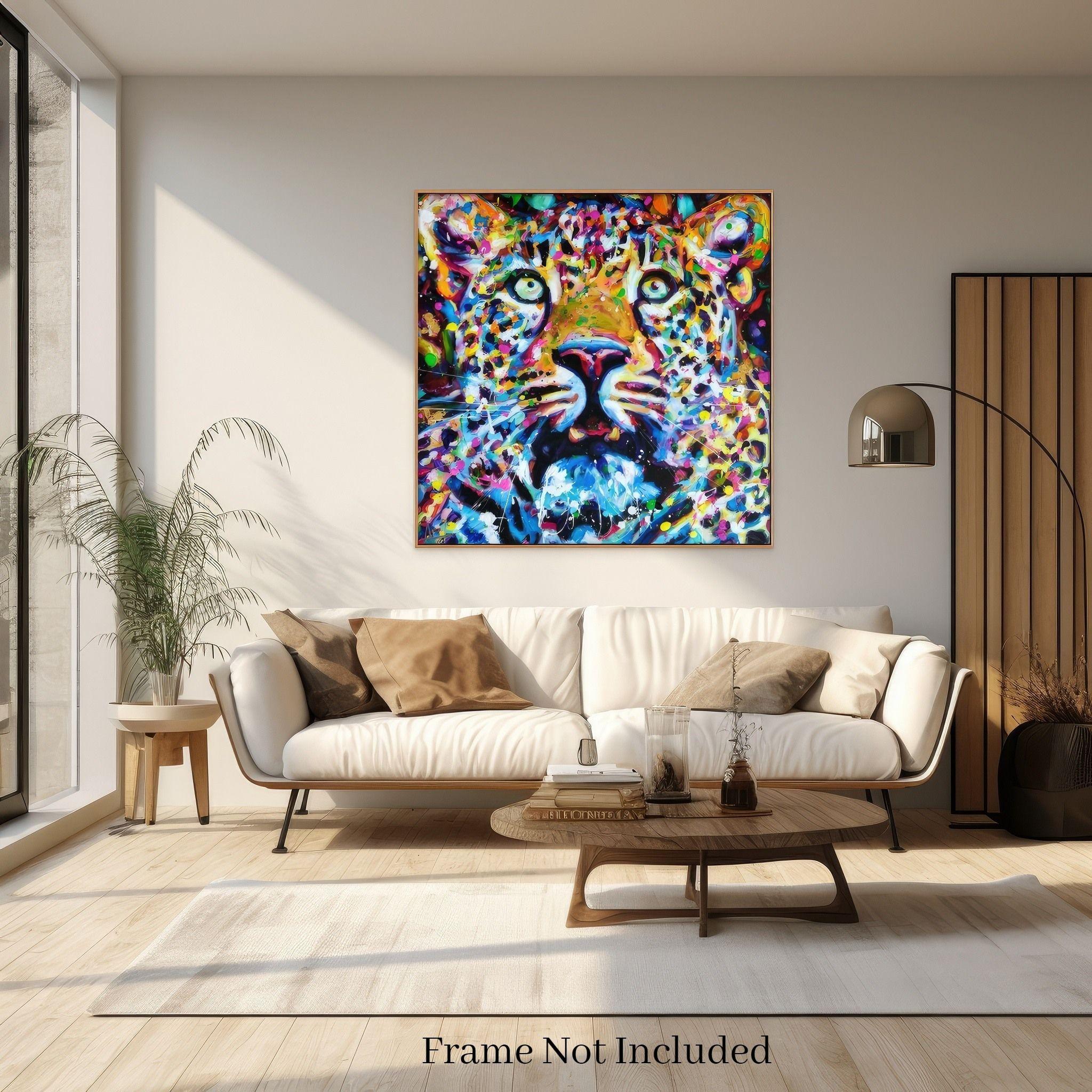 Incantesimo - Ritratto di leopardo, Pittura, Olio su tela - Painting Contemporaneo di Angie Wright