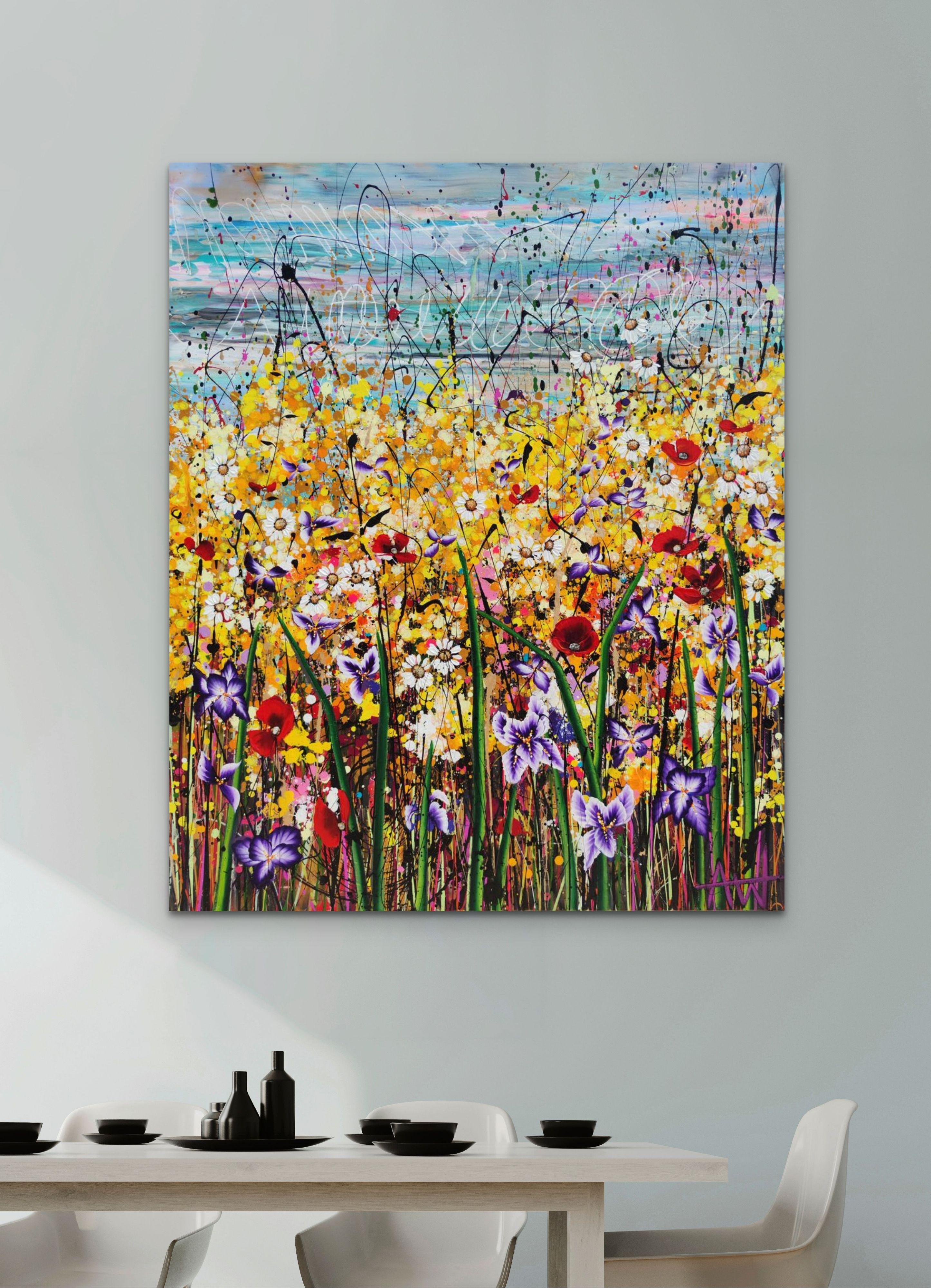Sommer Loving #2, Gemälde, Öl auf Leinwand – Painting von Angie Wright