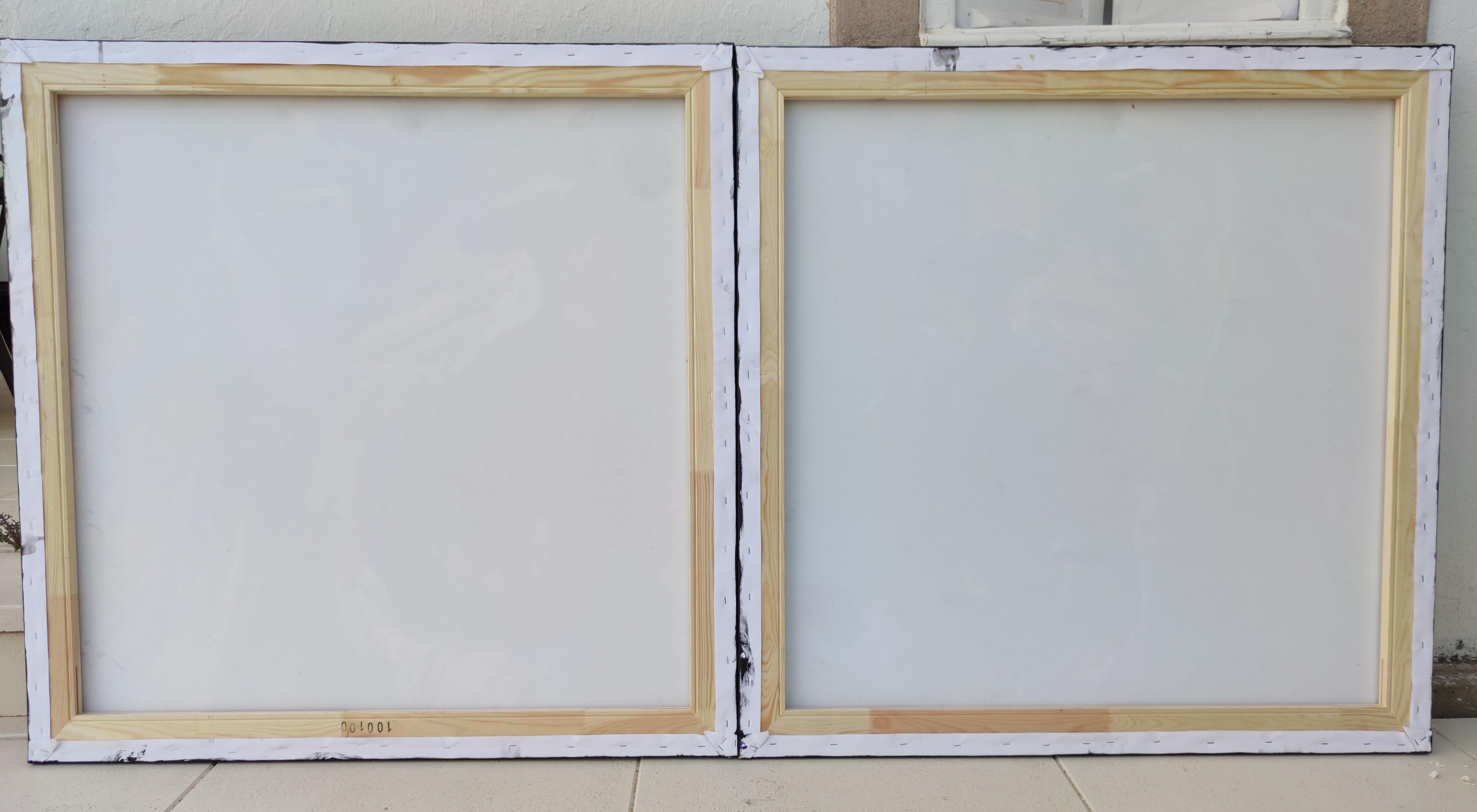 Two Tribes (Diptych), Painting, Oil on Canvas For Sale 2