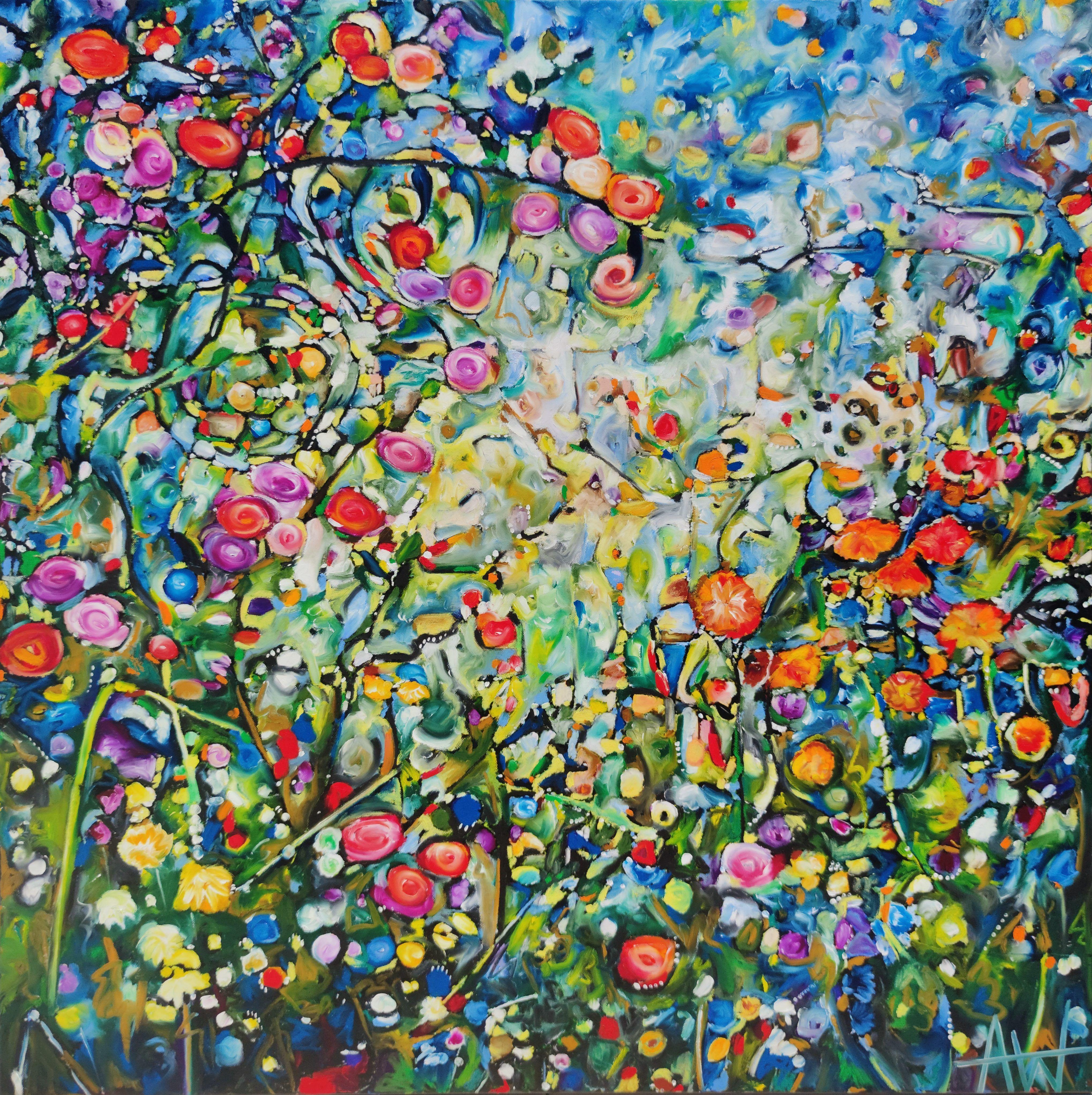Wild Summer Hullabaloo, Gemälde, Öl auf Leinwand