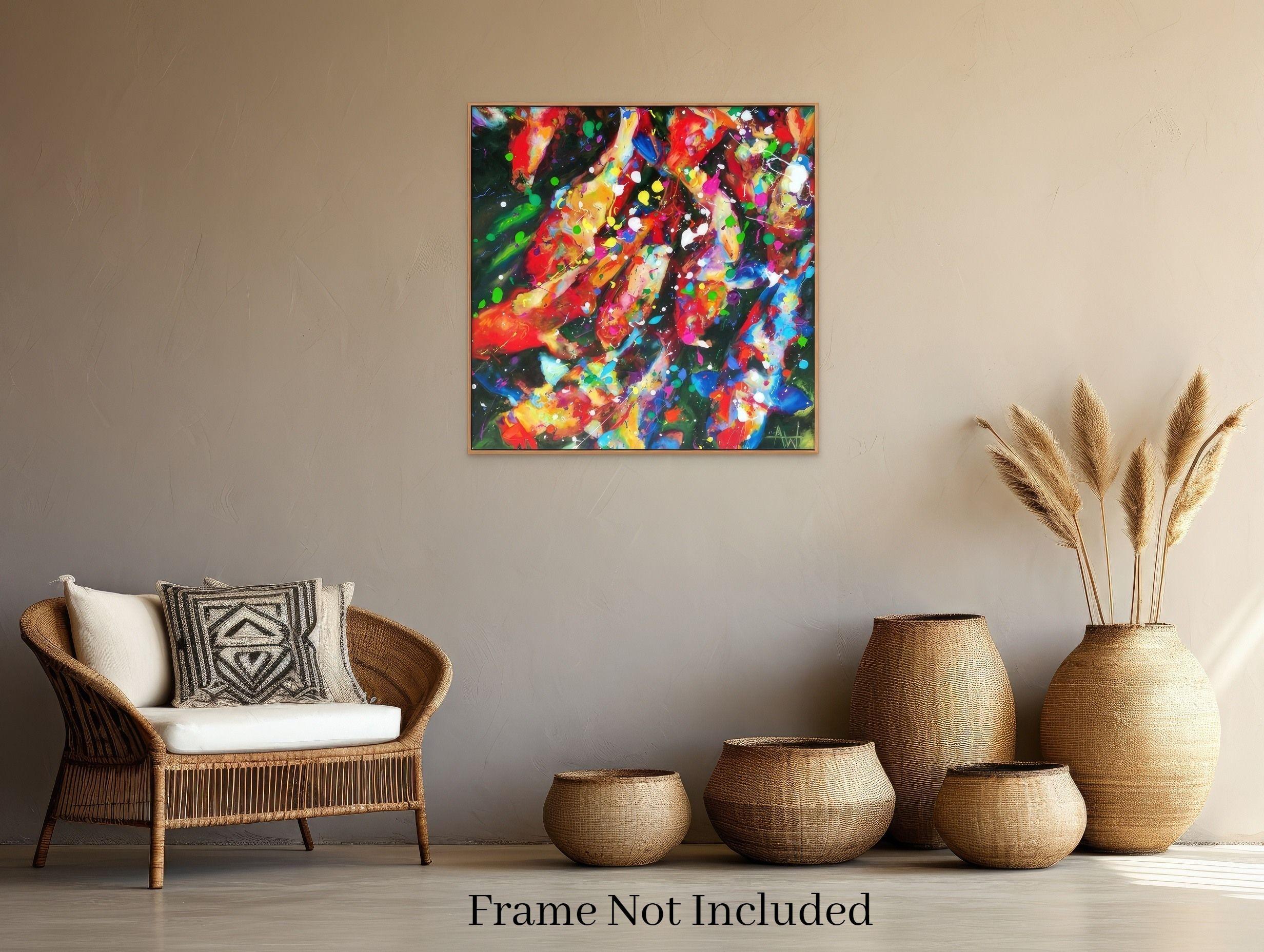 Zen Koi, olio su tela, 90 x 90 x 2 cm  Zen Koi