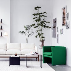 Angle Chair in Maharam Envy Fabric with Hardwood Frame by TRNK