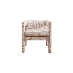 Angle II Armchair in Grace Beige Tuxedo Color by Trnk
