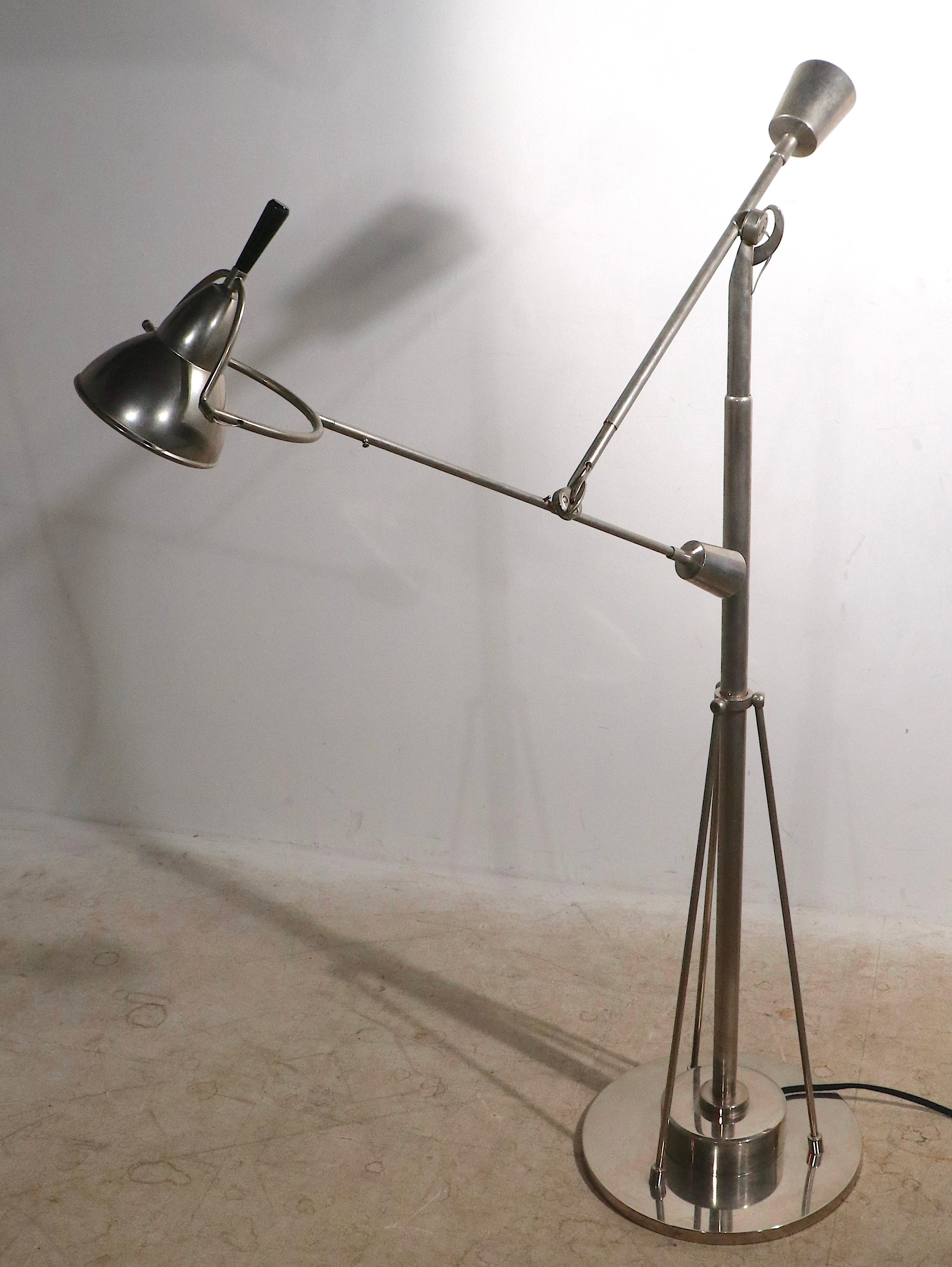 Angle Poise Floor Lamp After Buquet EB 27 For Sale 9