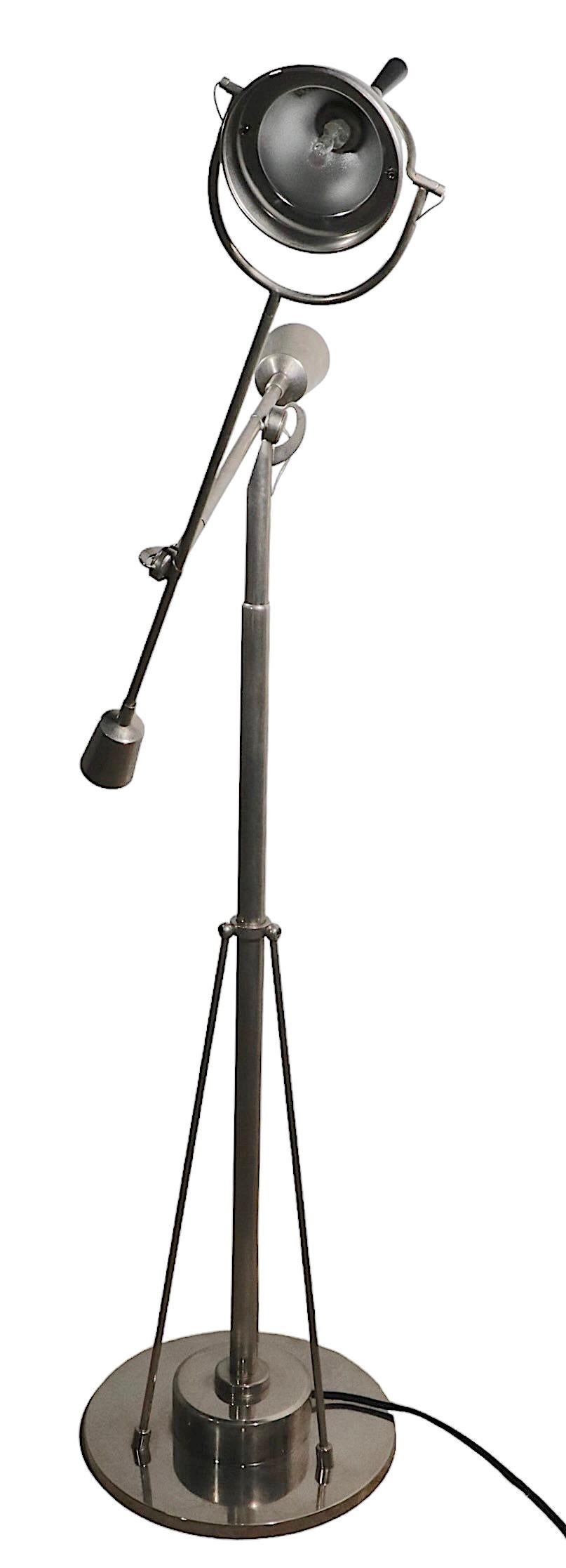 20th Century Angle Poise Floor Lamp After Buquet EB 27 For Sale