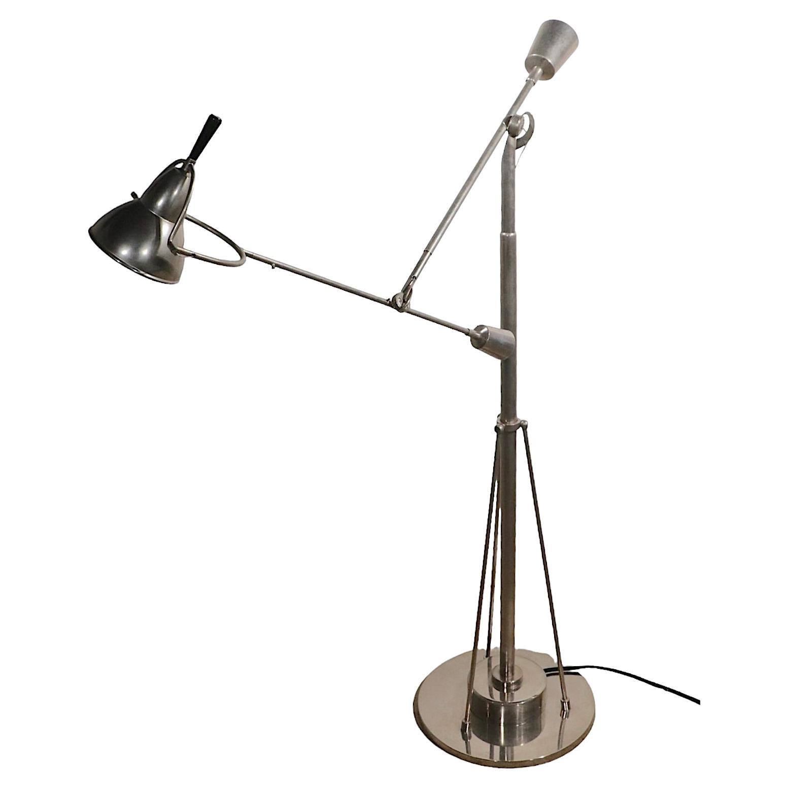 Angle Poise Floor Lamp After Buquet EB 27 For Sale