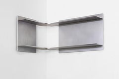 Angle Shelf in Waxed Aluminium by Johan Viladrich