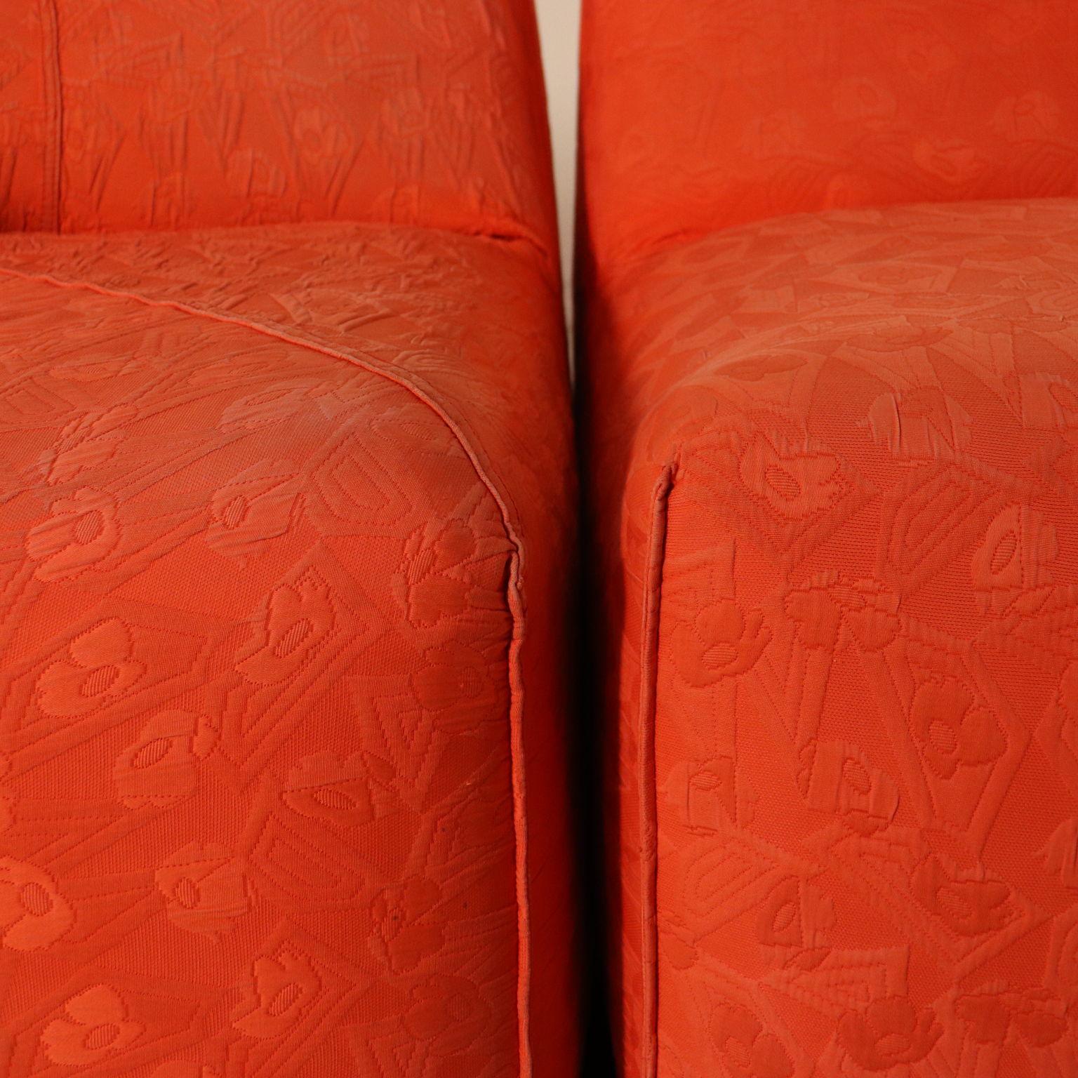 Fabric Angle Sofa Designed by Mario Bellini Le Bambole Vintage, Italy, 1970s