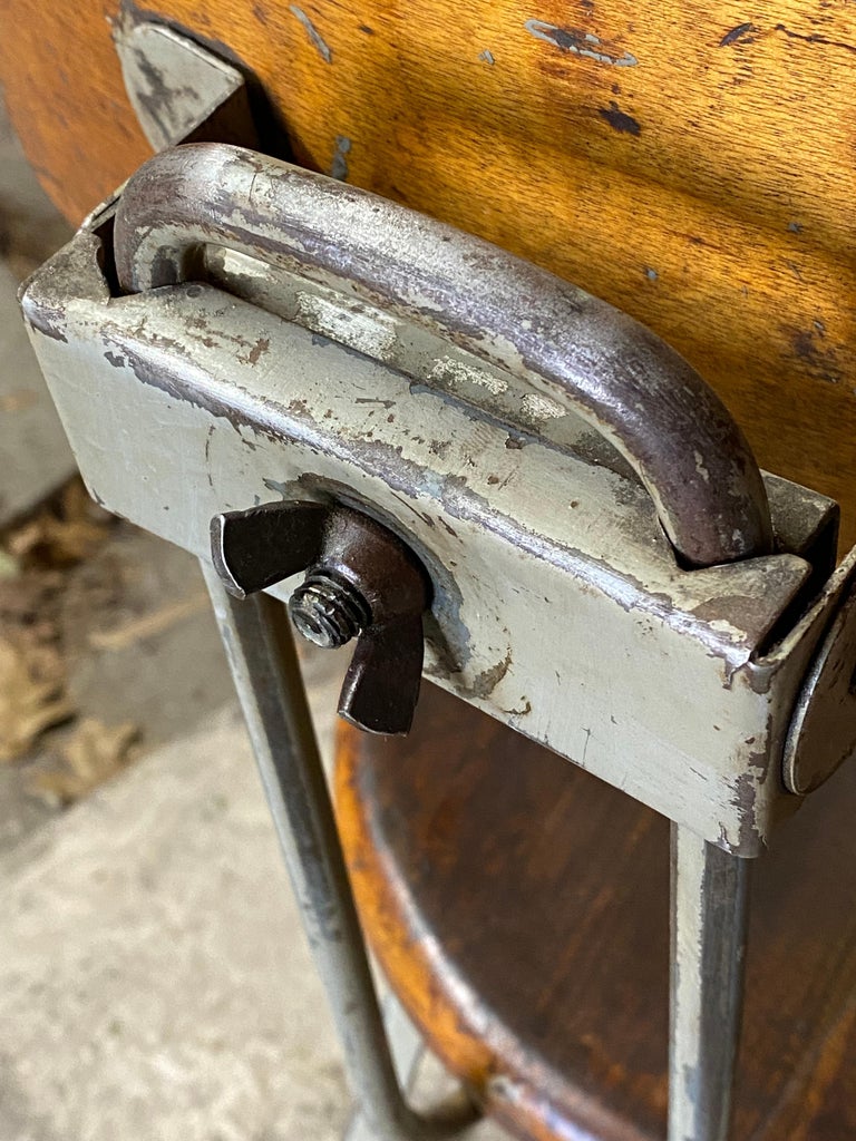 Angle Steel Inc. Adjustable Industrial Stool For Sale at 1stDibs