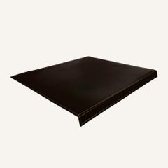 Angled desk mat in leather FABIO