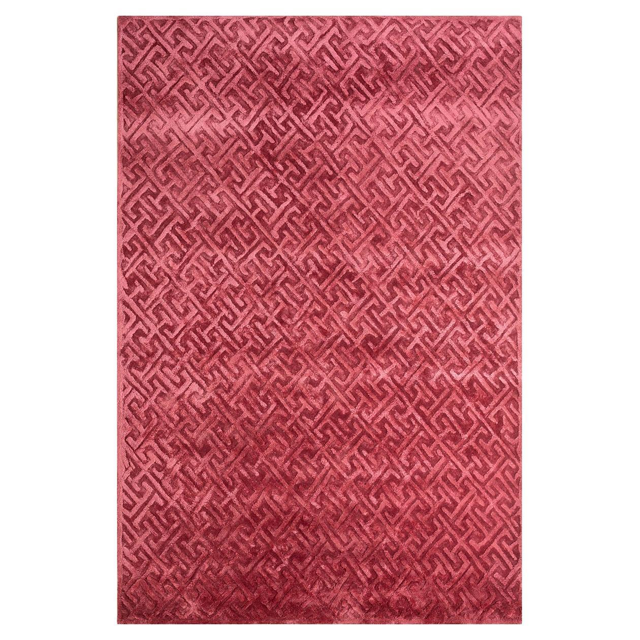 Angled Rug by Rural Weavers, Tufted, Wool, Viscose, 180x270cm For Sale