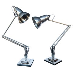 Retro Anglepoise Aluminum Desk Lamps by Herbert Terry & Sons, Set of 2