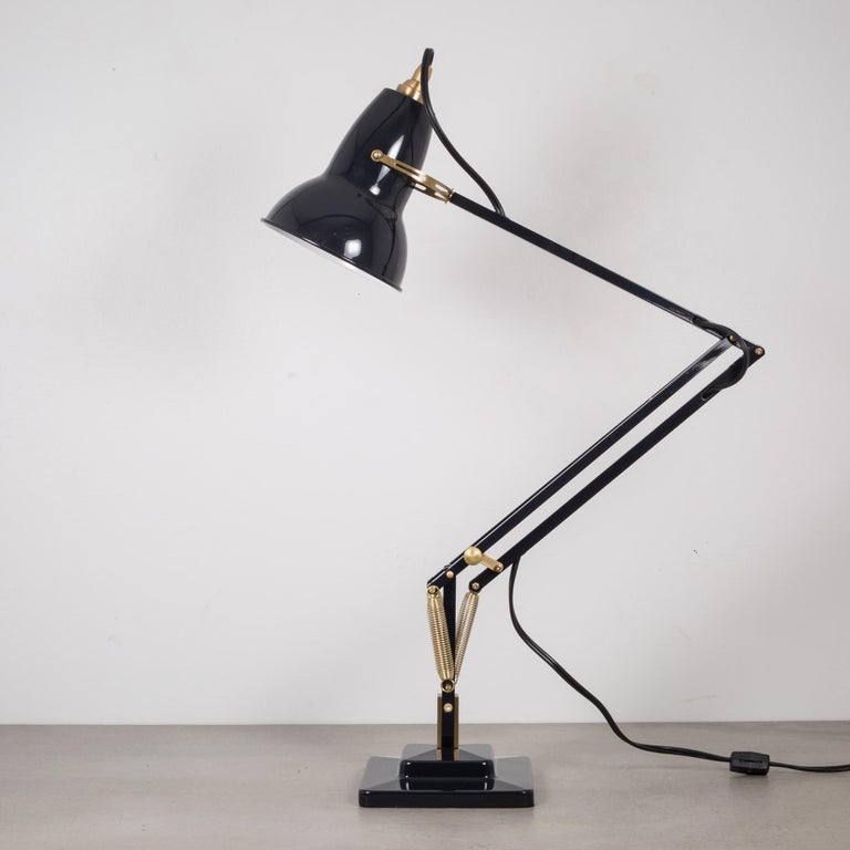brass anglepoise table lamp
