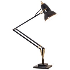 Anglepoise Original 1227 Brass lamp in Gloss Black-New