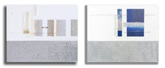 Diptyque : Intenciones del Silencio XII et XIV. Technique mixte sur toile