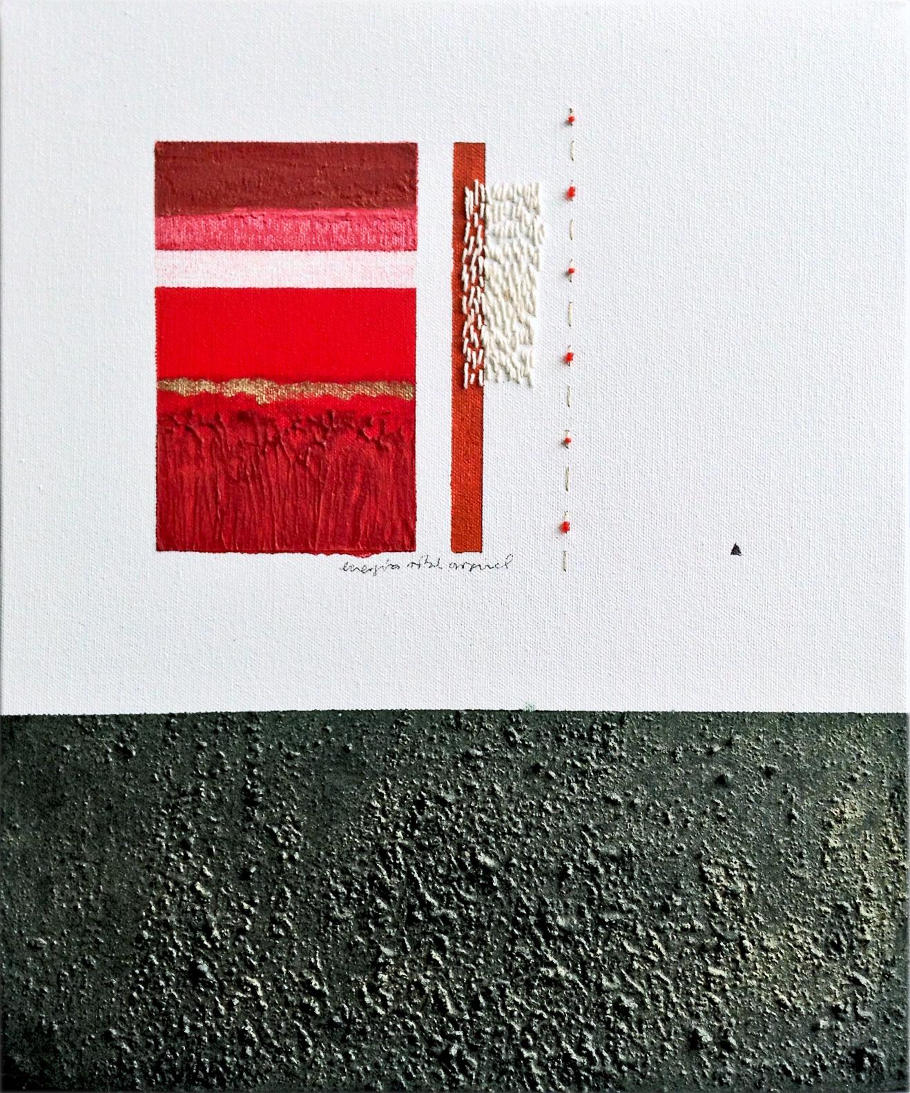 Intenciones del Silencio XIII. Mixed media on canvas - Abstract Art by Angélica Chavarro Franco