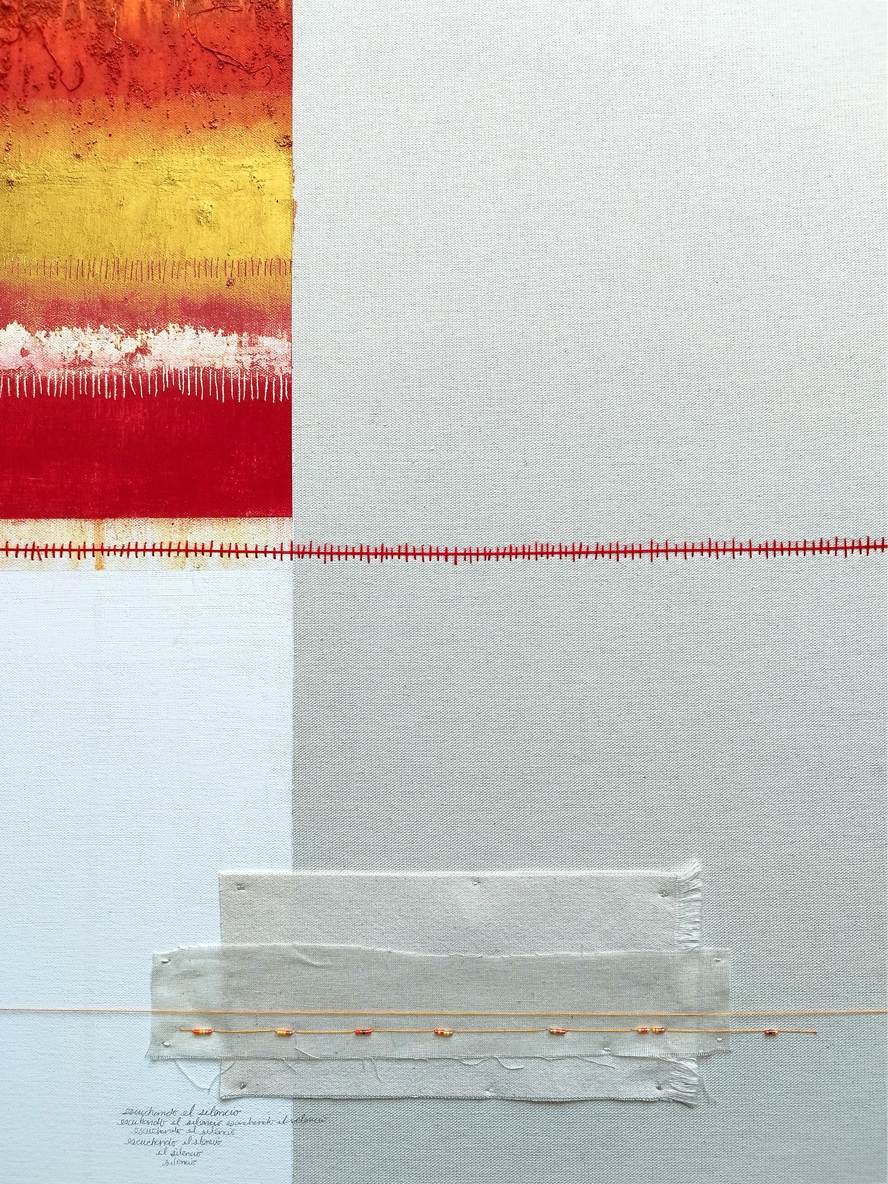 Intenciones del Silencio XIX and XX, Diptych. Mixed media on canvas For Sale 3