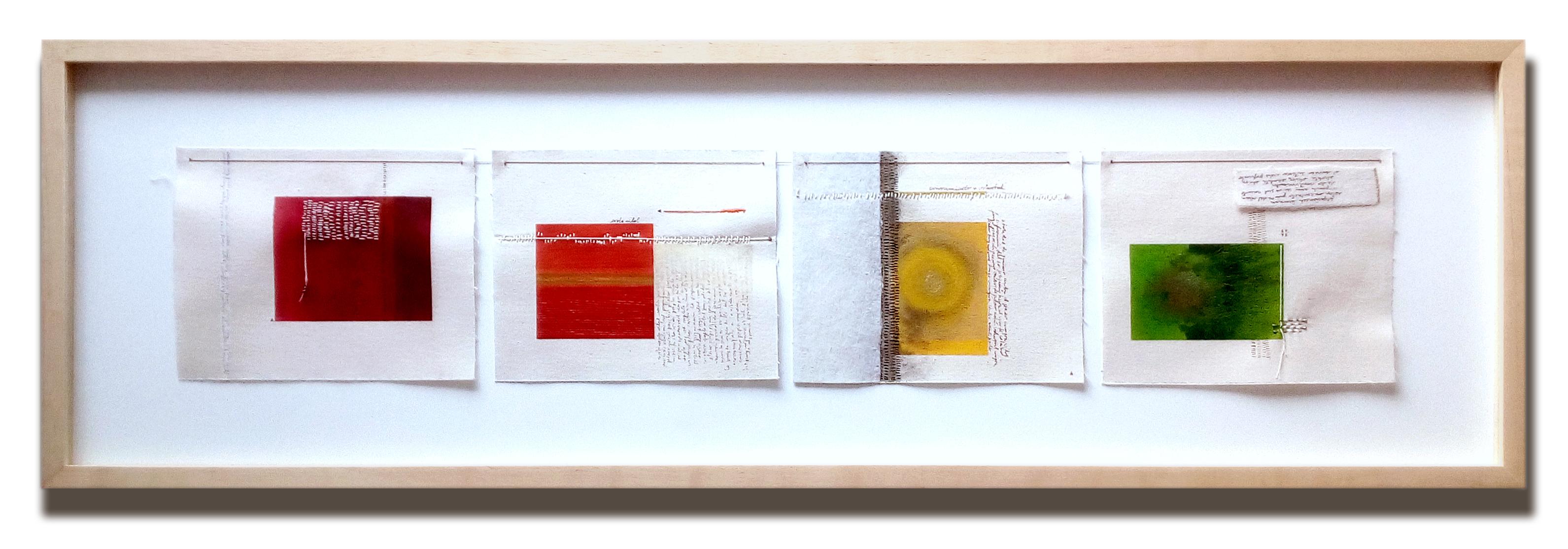 Ensemble de 4 Intenciones del Silencio. Technique mixte sur toile en vente 2