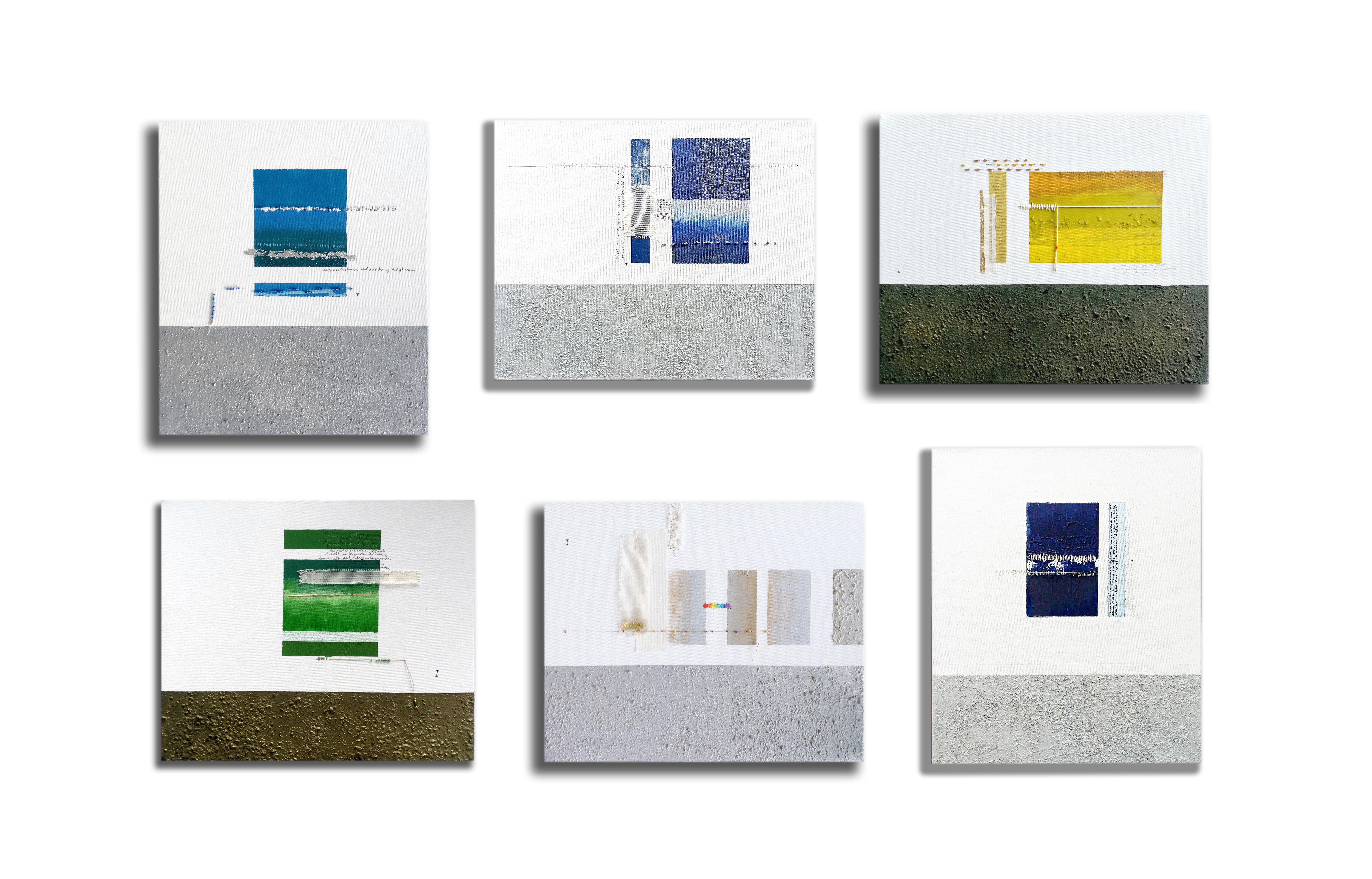 Set of 6 artworks from the Intenciones del Silencio series