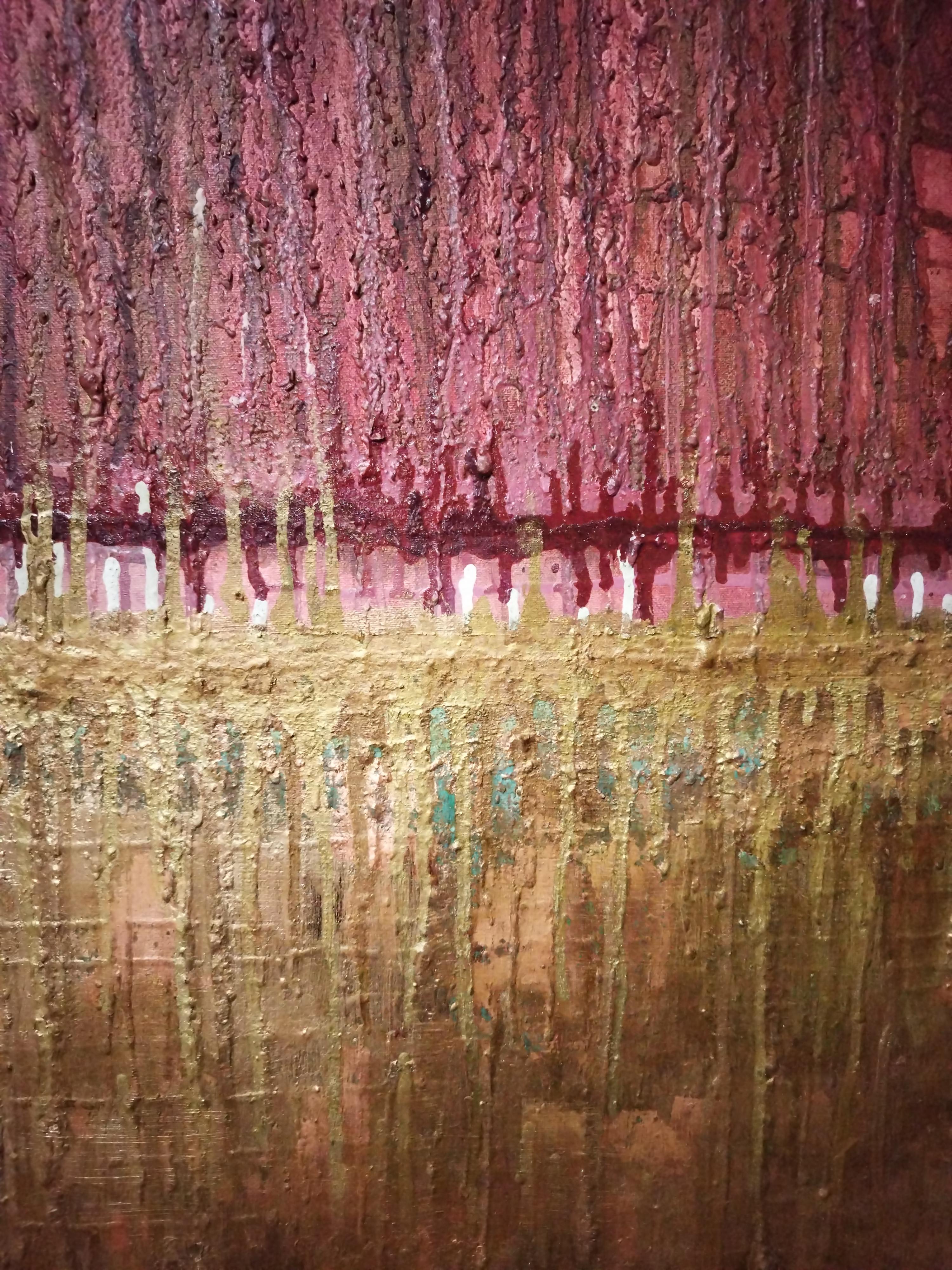 Sagrada Dualidad II. Öl auf Leinwand (Abstrakt), Mixed Media Art, von Angélica Chavarro Franco