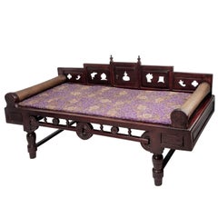 Antique Anglo Aian Cane Daybed