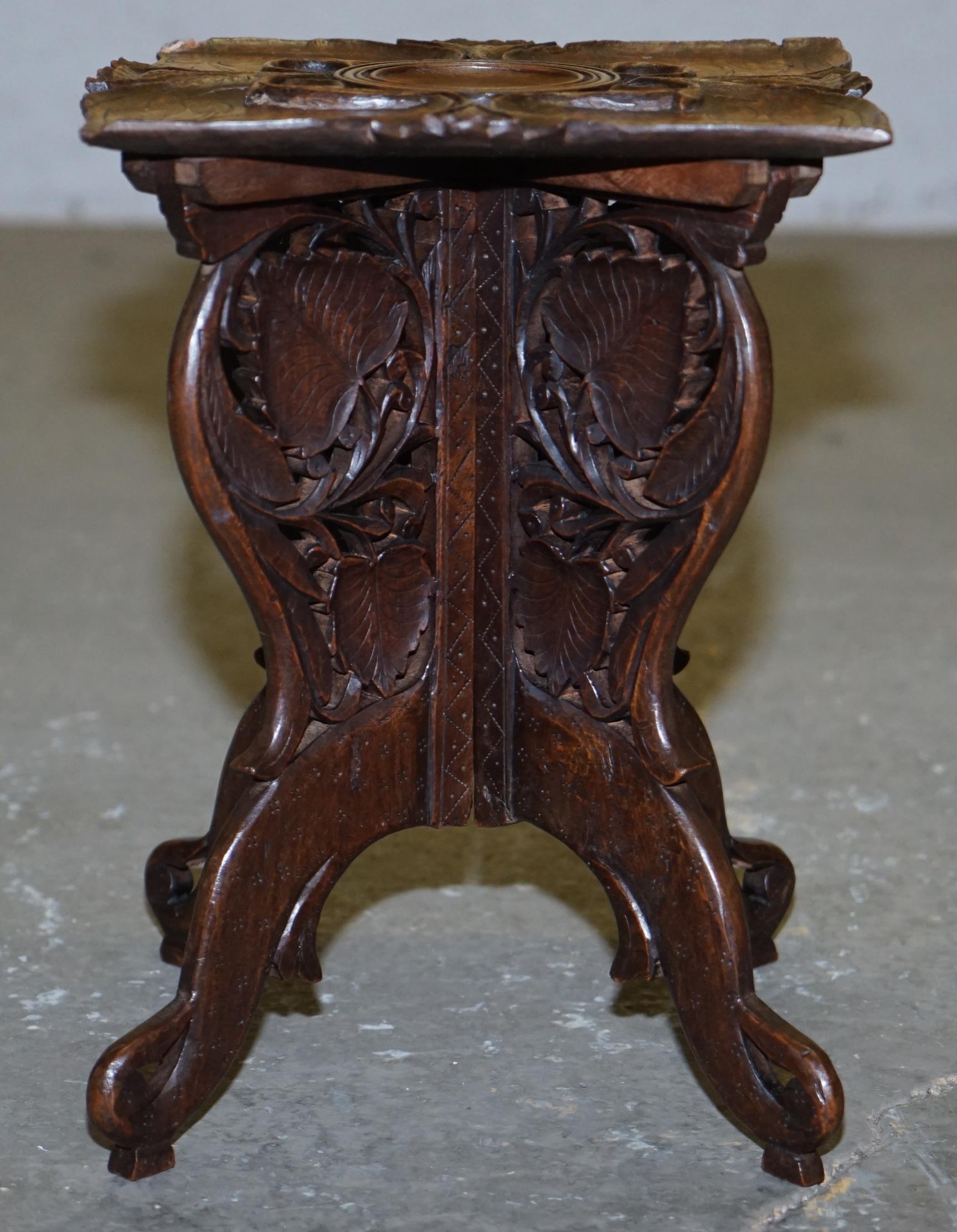 antique folding side table
