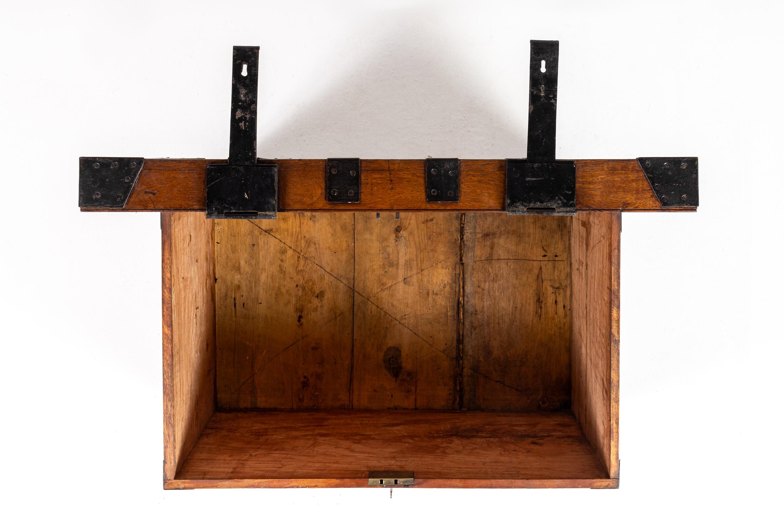 Cassapanca da viaggio anglo-cinese in teak in vendita 4