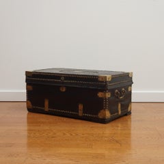 Anglo-English Leather and Camphor Wood Trunk