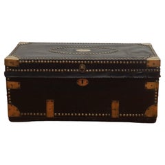  Anglo-English Leather and Camphor Wood Trunk
