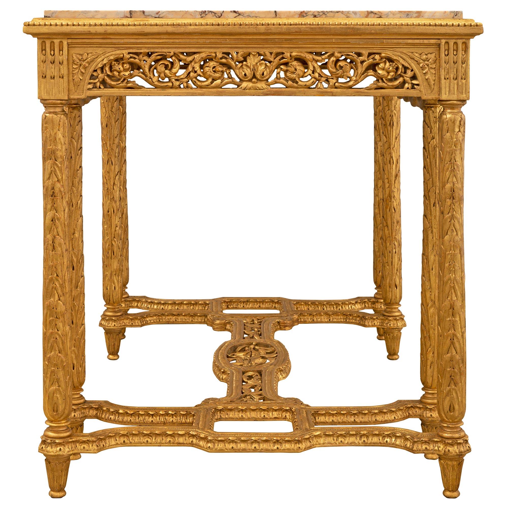 Anglo-French 19th Century Louis XVI St. Center Table In Good Condition For Sale In West Palm Beach, FL