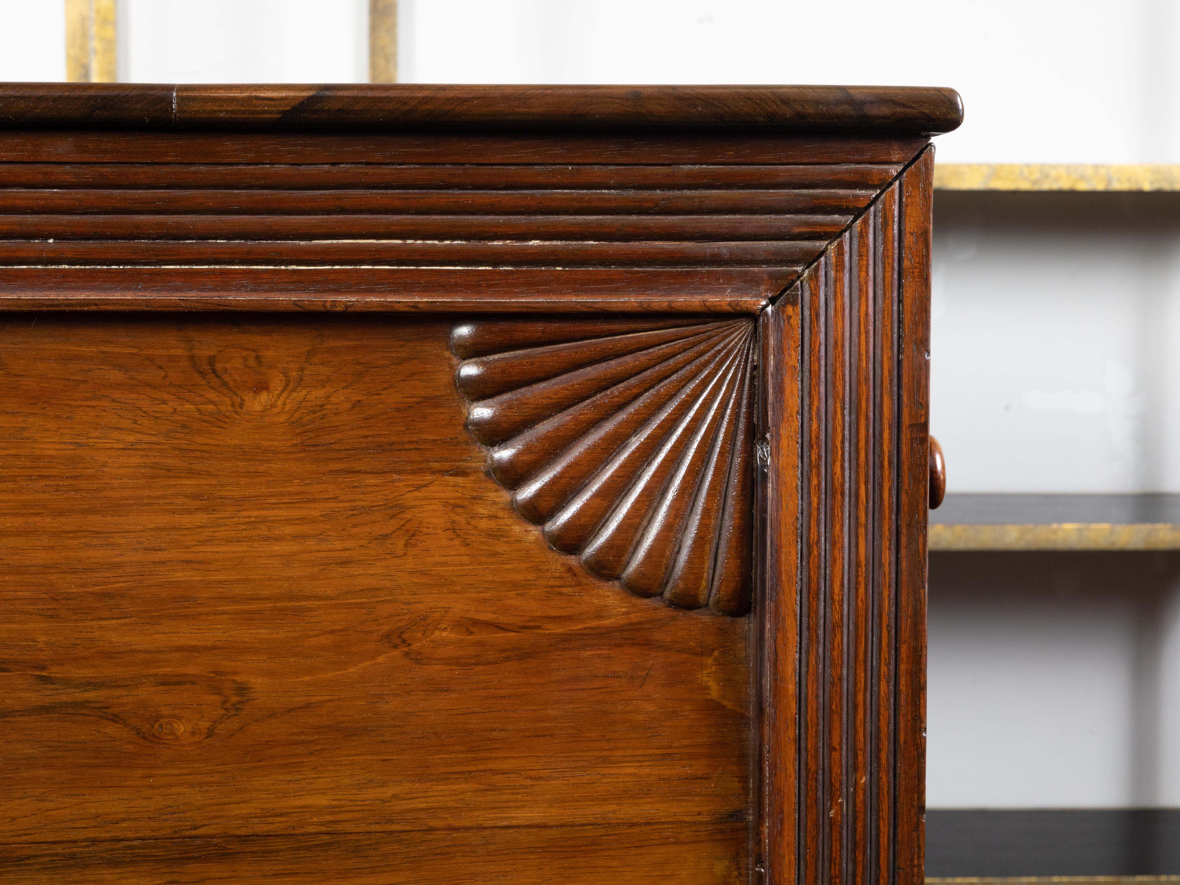 Anglo-Indian 1800s Six-Drawer Chest with Radiating Fan Motifs and Bone Inlay 8