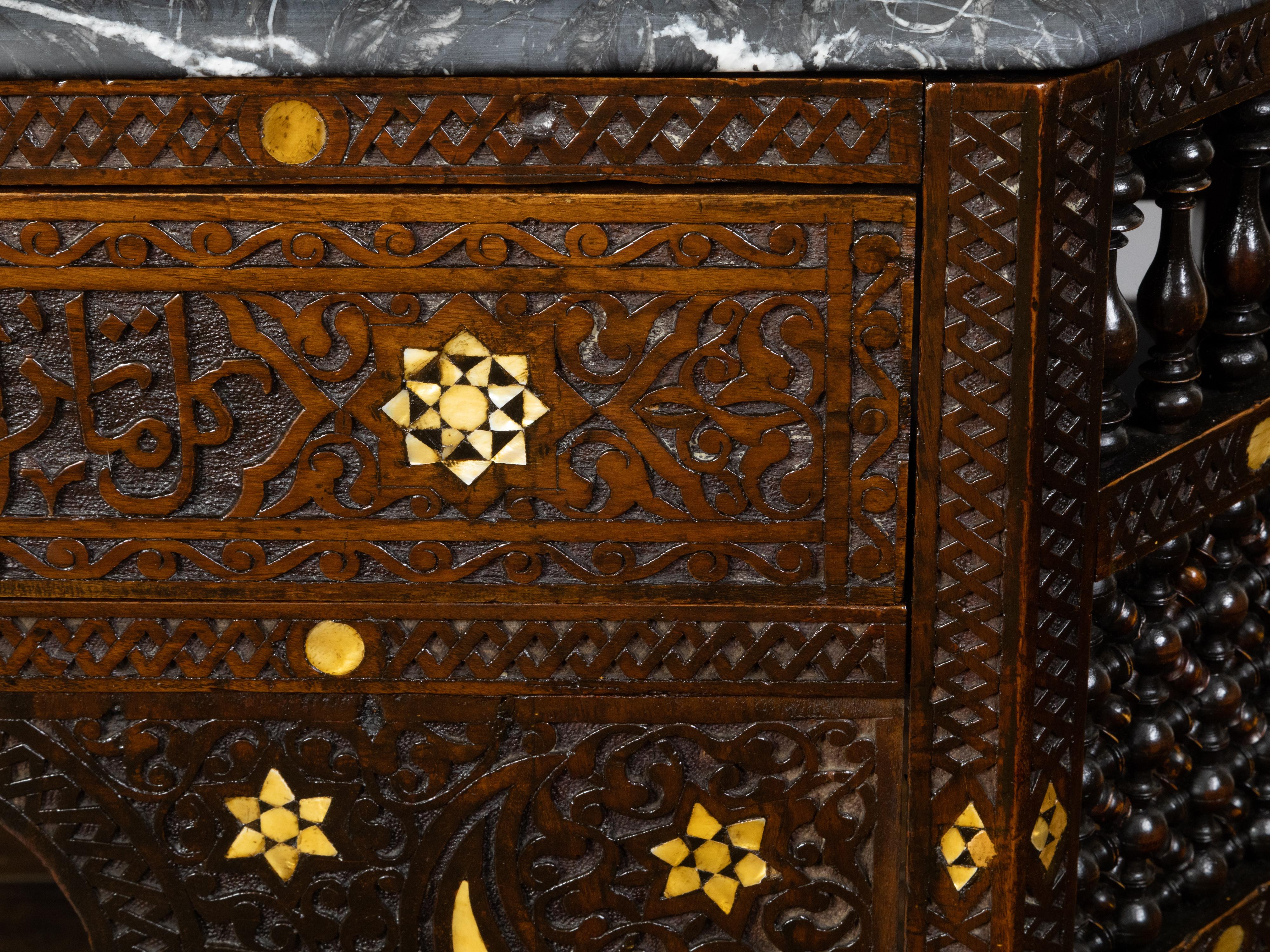 indian carved console table