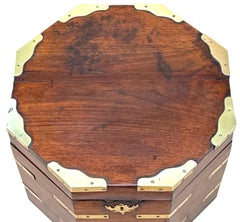 Georgian Anglo-Indian Cellarette, Padouk Wood, Brass, Circa 1790