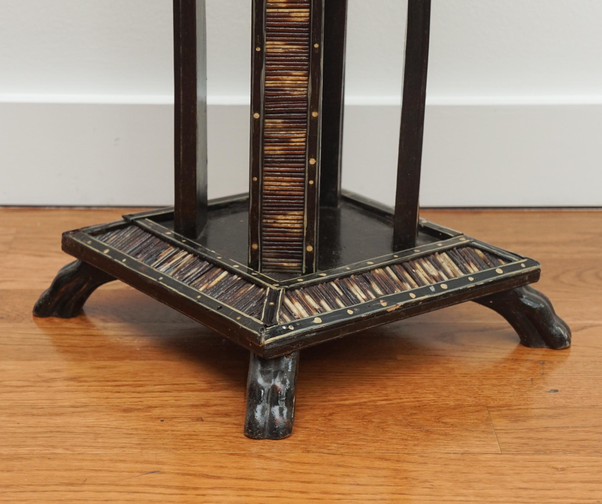 Anglo-Indian Accent Table with Ebony and Quill Detailing 4