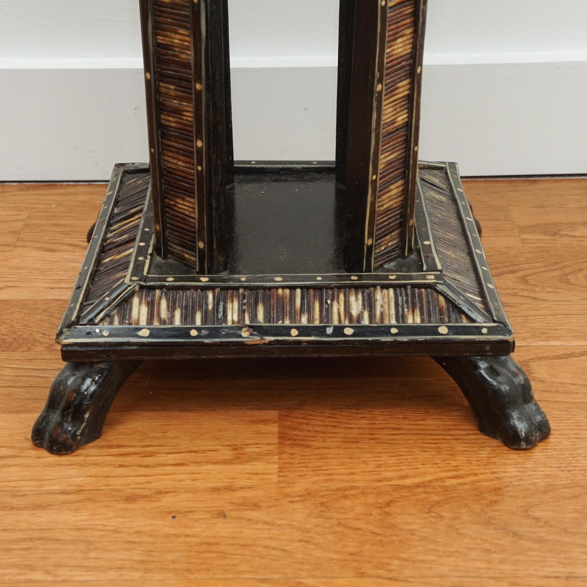 Anglo-Indian Accent Table with Ebony and Quill Detailing 1