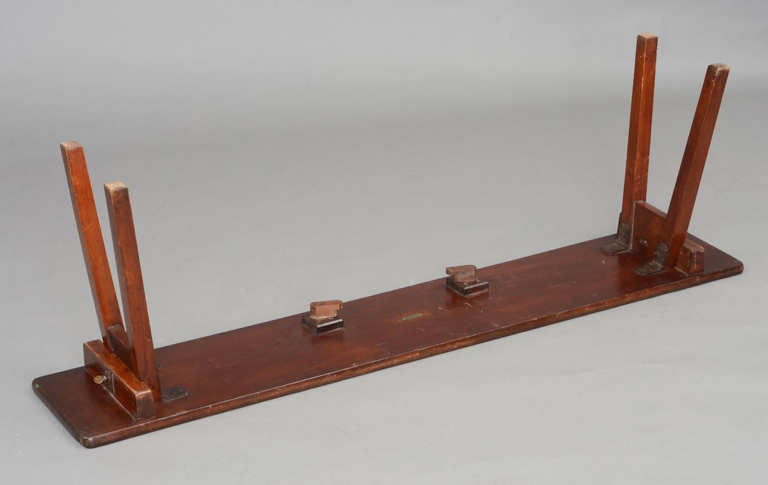 Carved Anglo-Indian Antique Folding Army and Navy Bench, circa 1890 For Sale