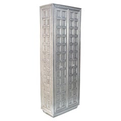 Anglo-Indian Armoire (30"), Metal Wrapped Wardrobe Cabinet