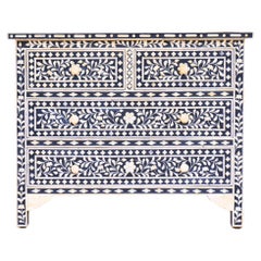 Anglo Indian Black Chest of Drawer Handcrafted by Artisanal