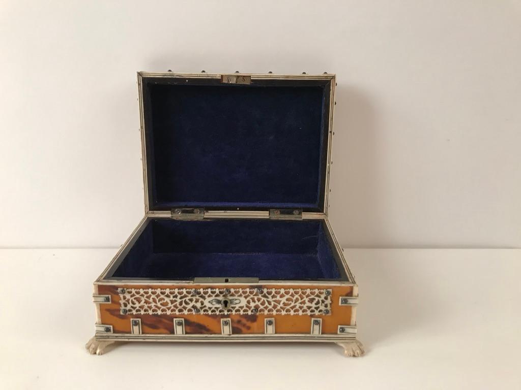 Anglo Indian Bone and Tortoise Shell Box 3