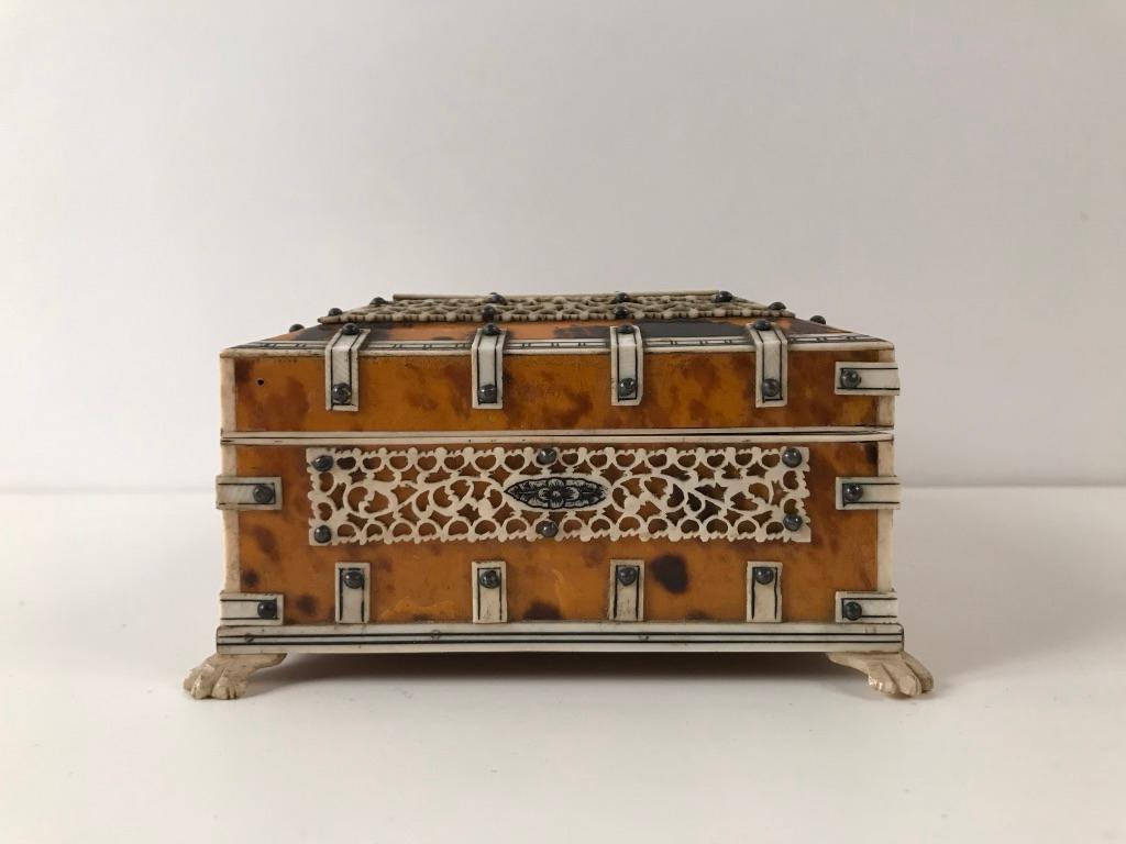 Anglo-Indian Anglo Indian Bone and Tortoise Shell Box