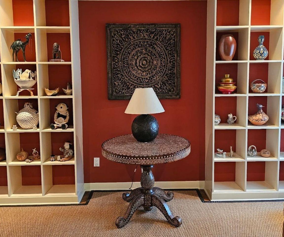 Anglo Indian bone inlaid Center Pedestal Table For Sale 10