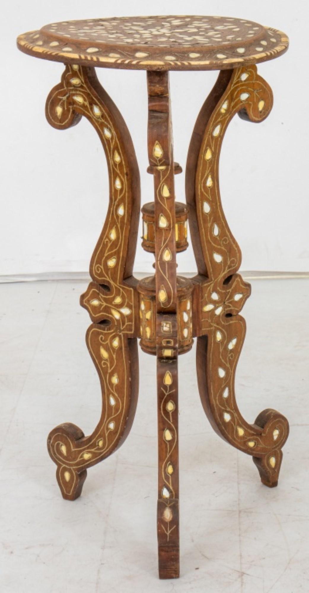 Anglo-Indian Bone Inlaid Occasional Table For Sale 1