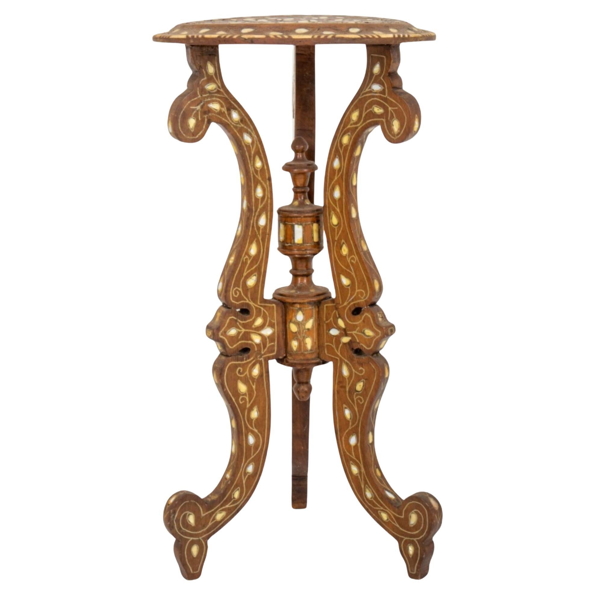 Anglo-Indian Bone Inlaid Occasional Table For Sale