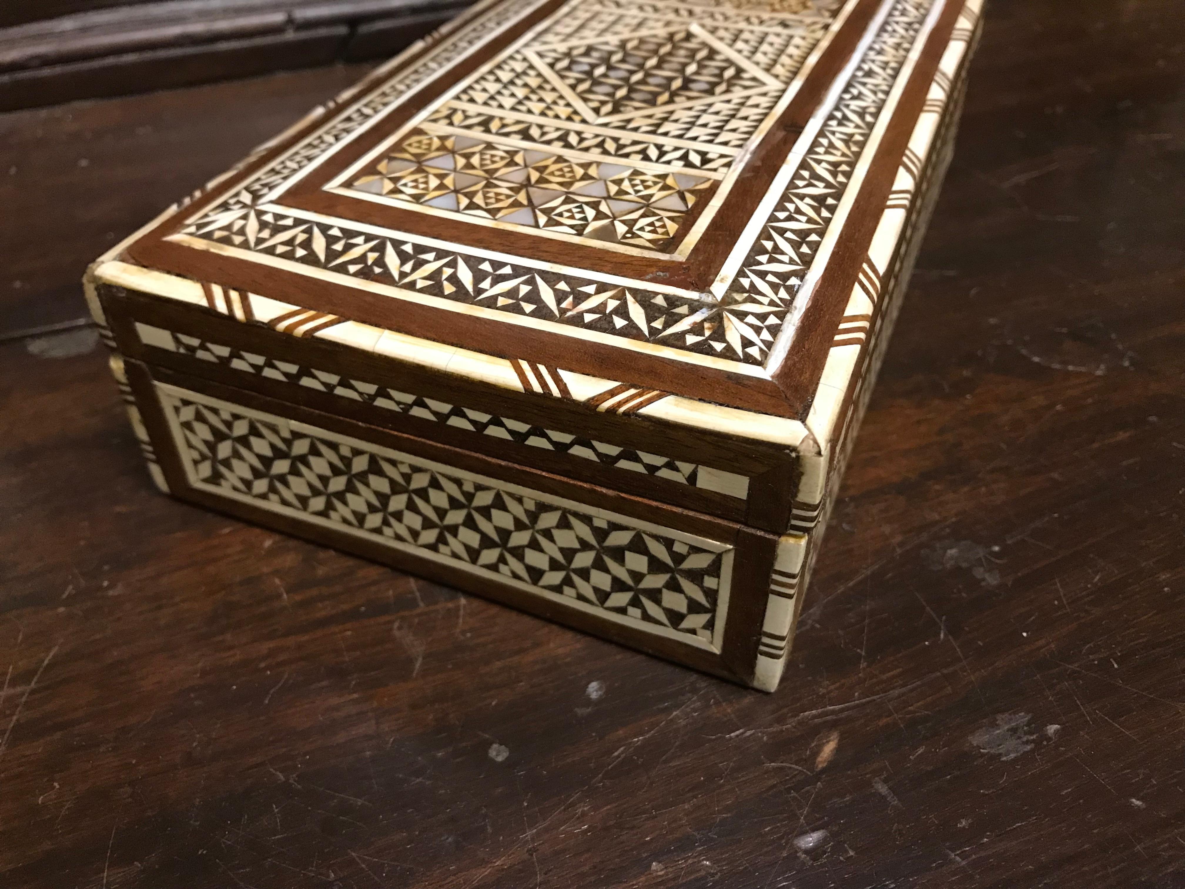 19th Century Anglo Indian Box with Mother-of-Pearl Inlay