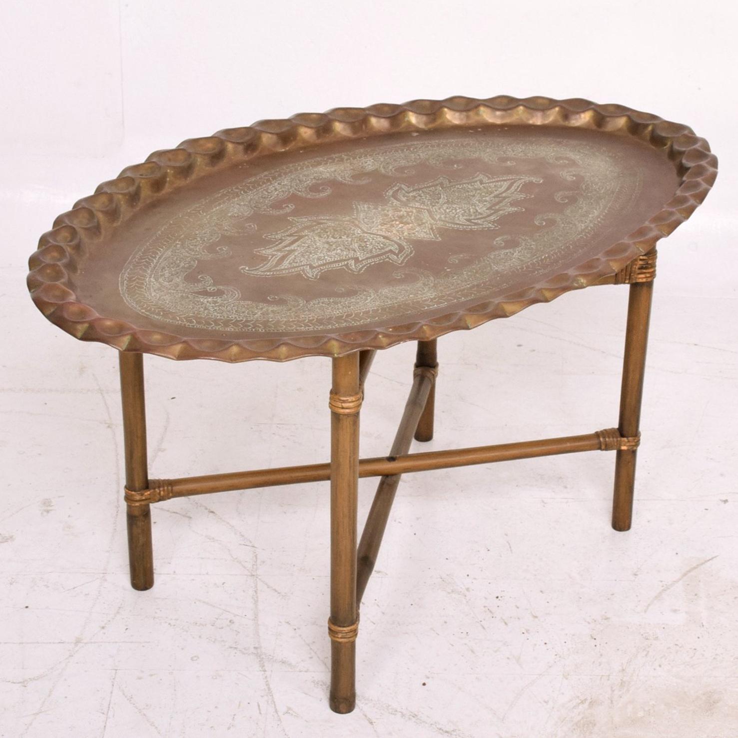 indian brass coffee table