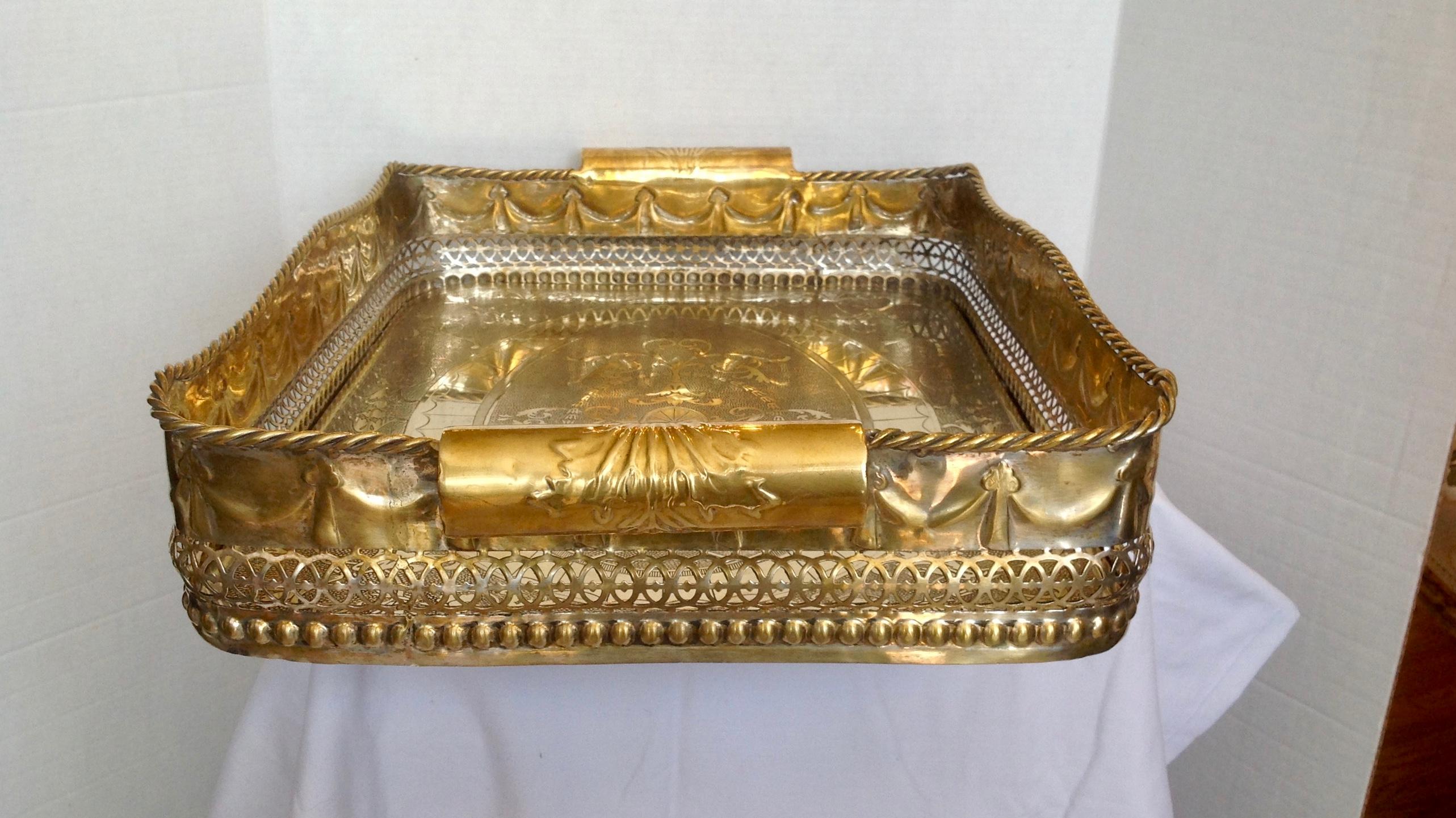 Embossed Anglo-Indian Butler's Tray
