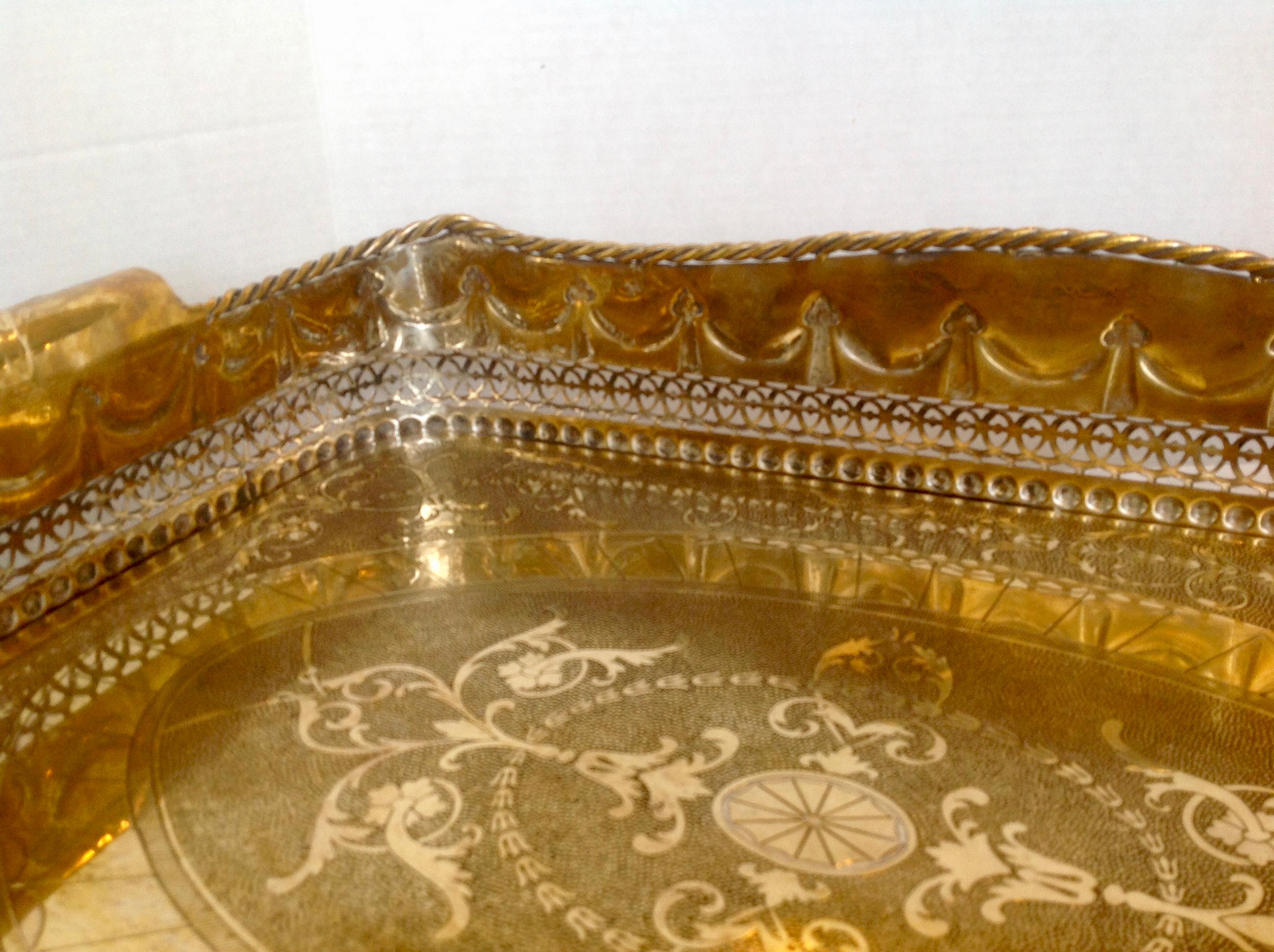 Silver Plate Anglo-Indian Butler's Tray